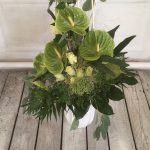 Sträuße mit grünen Anthurien exotisch