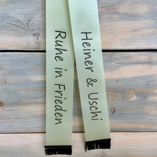 Trauerschleife mit Schleifendruck